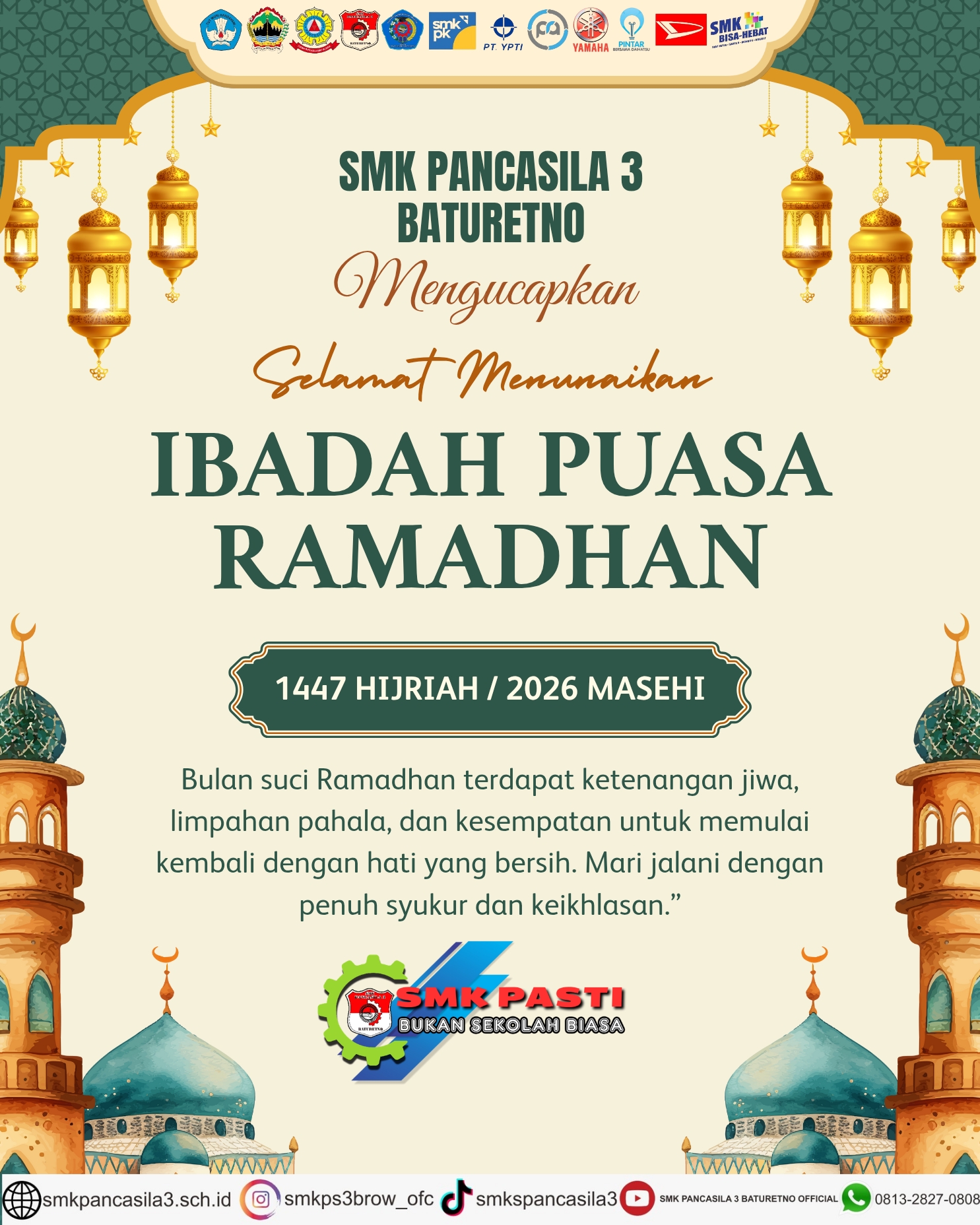 Selamat menjalankan Ibadah Puasa Ramadhan 1447H/2026M