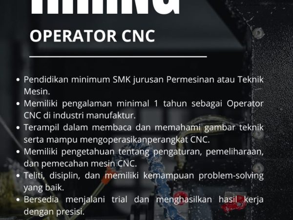 LOKER OPERATOR CNC LOKER OPERATOR CNC