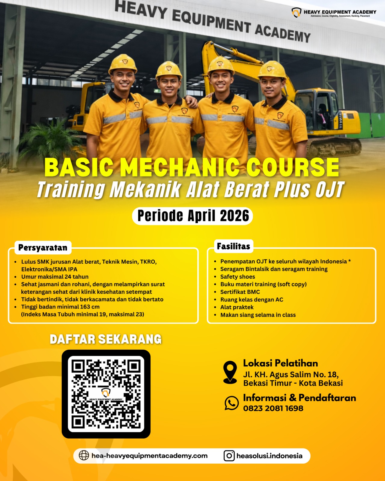 TRAINING MEKANIK ALAT BERAT + OJT