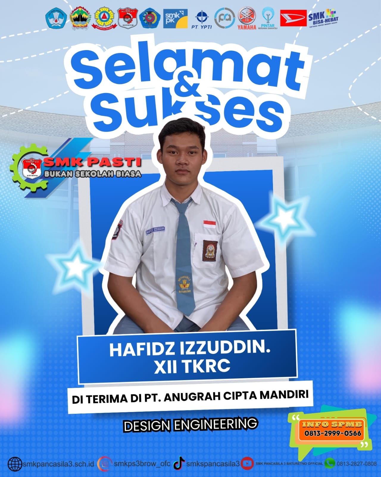 SELAMAT DAN SUKSES SISWA SMK PANCASILA 3 BATURETNO BELUM LULUS SUDAH BEKERJA