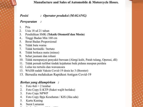 LOKER PT. NICHIRIN INDONESIA