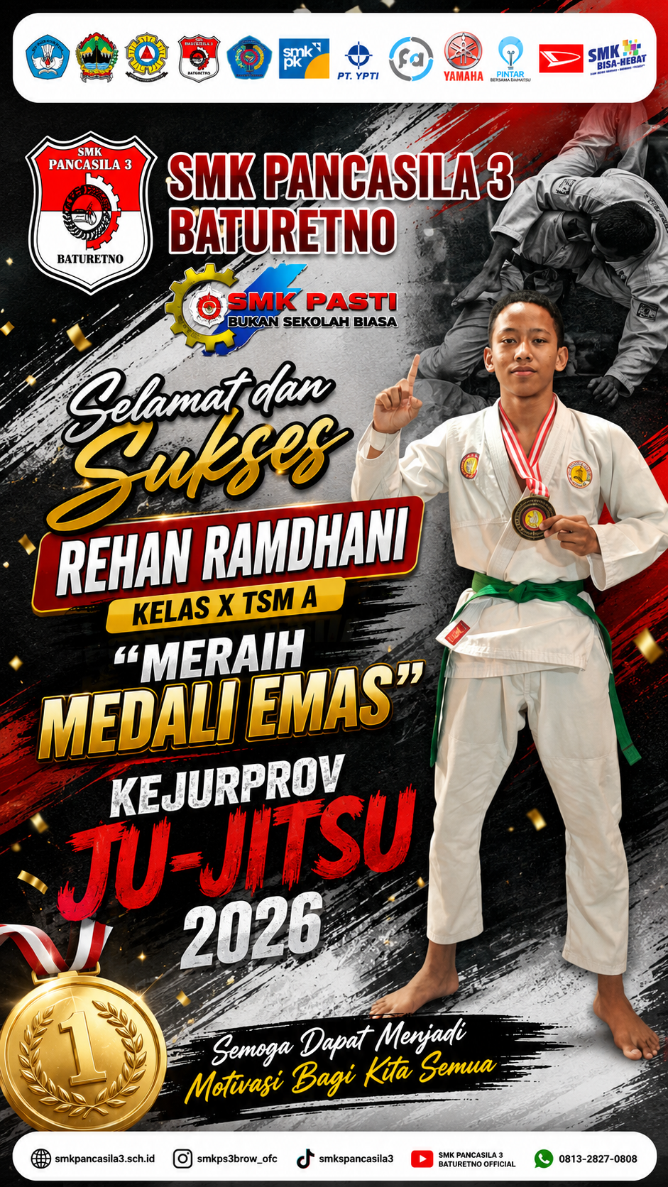 MERAIH MEDALI EMAS KEJURPROV JU JITSU 2026